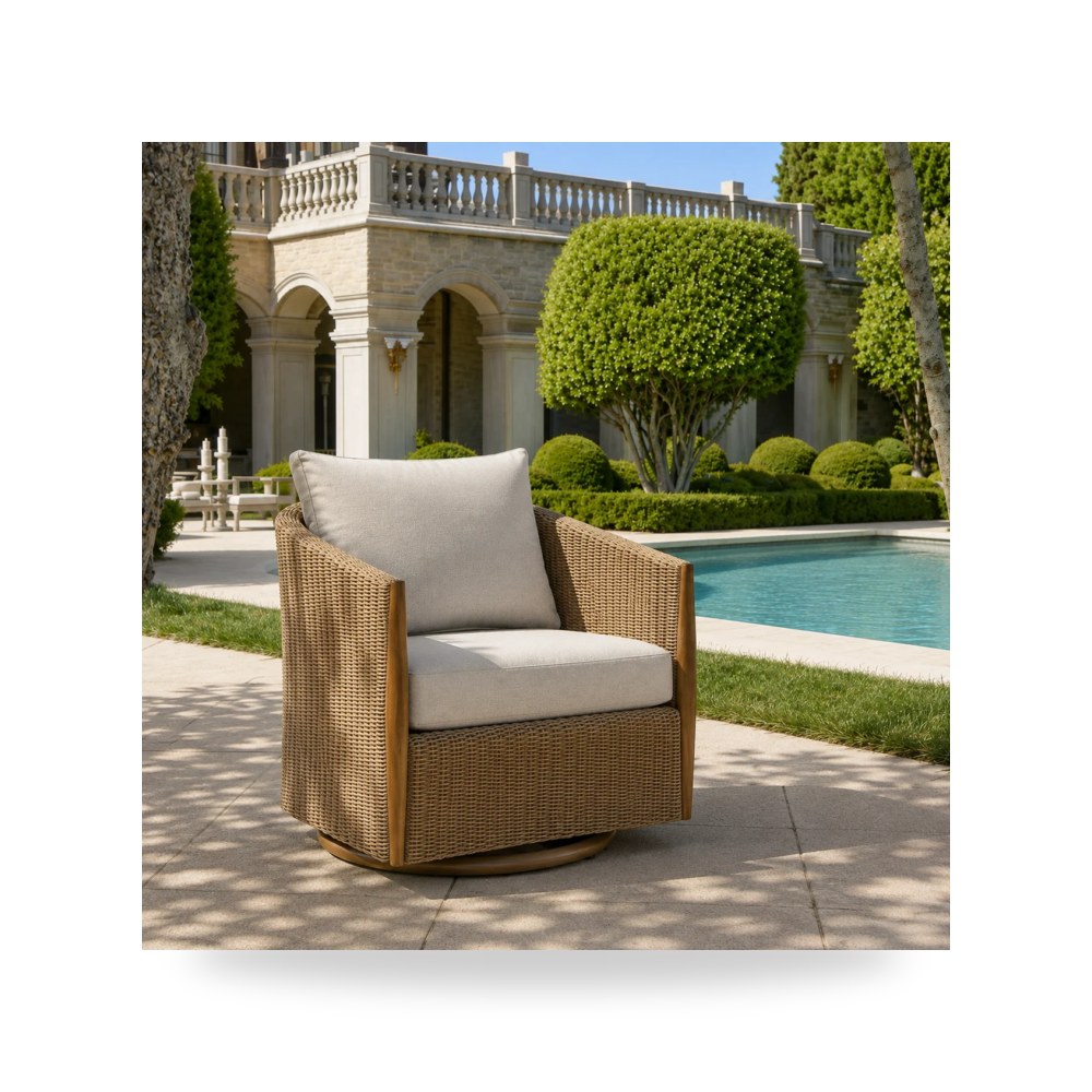 كرسي جلوس بتصميم أنيق - Cala Outdoor Swivel Rocking Chair - من Uttermost - طراز 53199-UTT