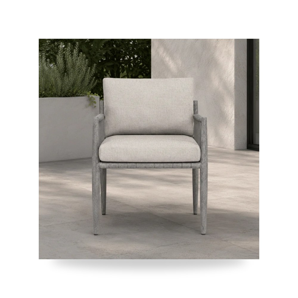 كرسي طعام فاخر - Borneo Outdoor Dove Dining Chair - من Uttermost - طراز 53155-UTT