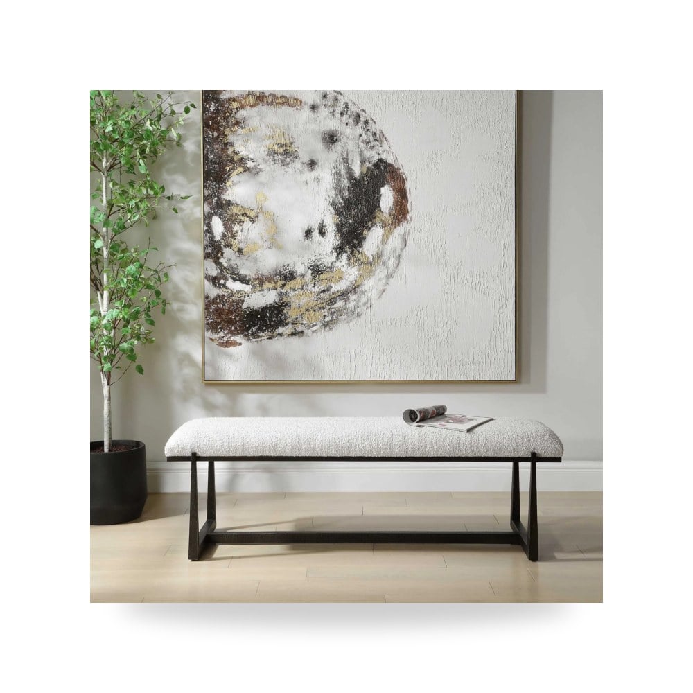 أثاث غرف نوم وأسرّة - Midas Black Long Bench - من Uttermost - طراز 53092-UTT