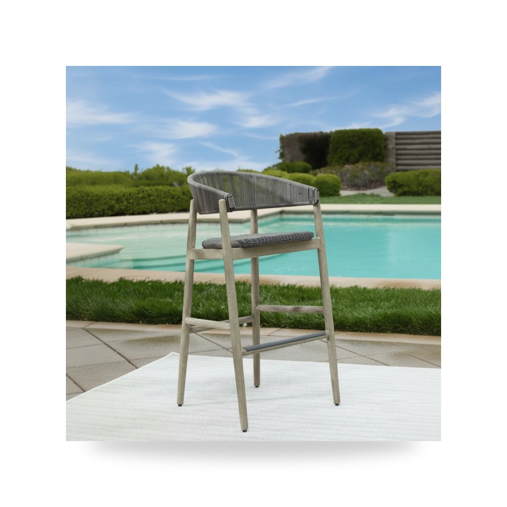 مقعد بار عالي فاخر - Dermott Outdoor Bar Stool - من Uttermost - طراز 51247-UTT