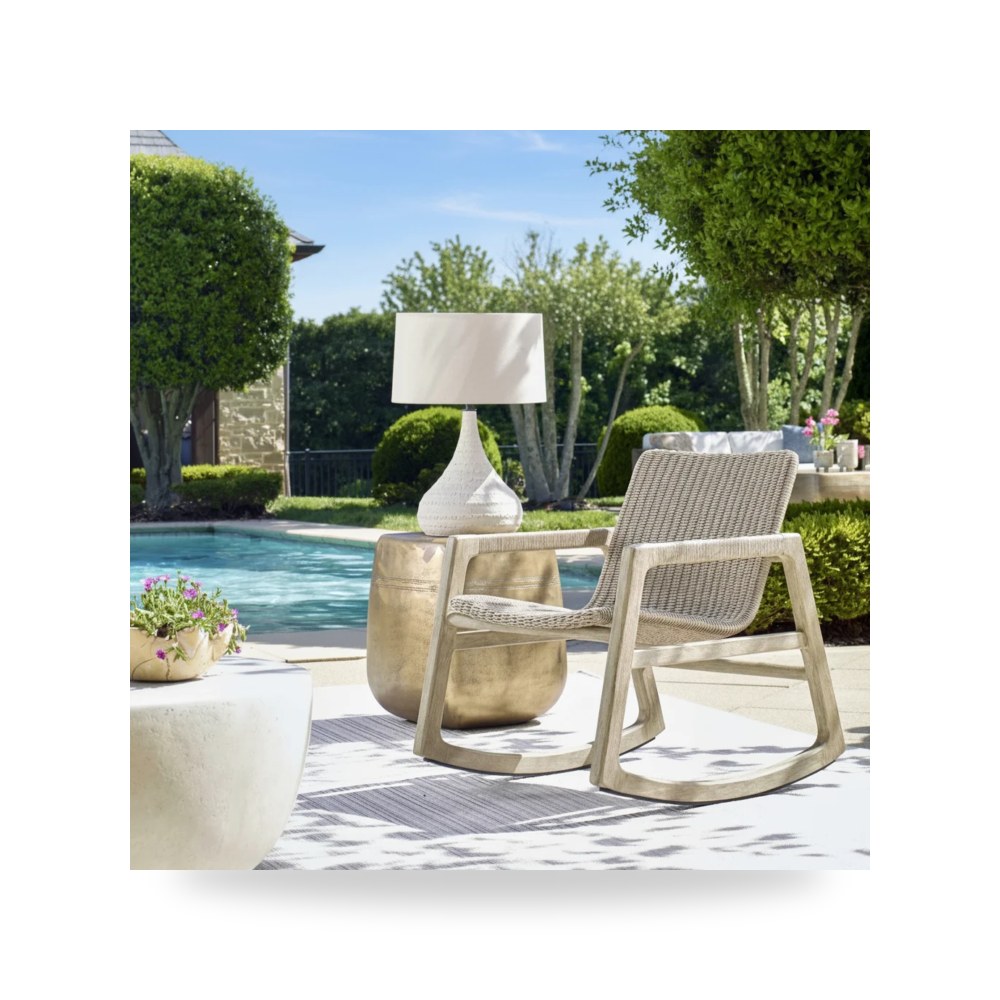 كرسي جلوس بتصميم أنيق - Sumba Outdoor Wicker Rocking Chair - من Uttermost - طراز 51225-UTT