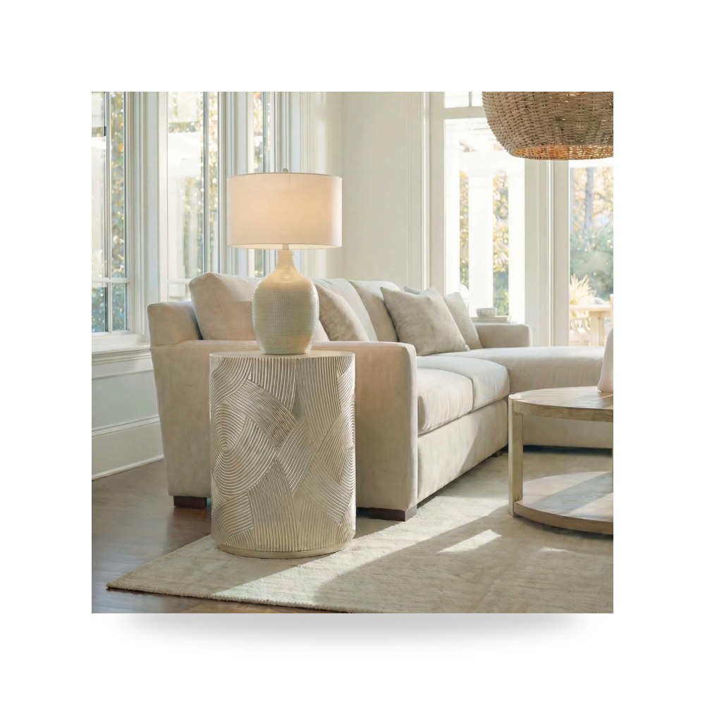 طاولة Cassandra Drum Accent ذهبي أترموست Uttermost