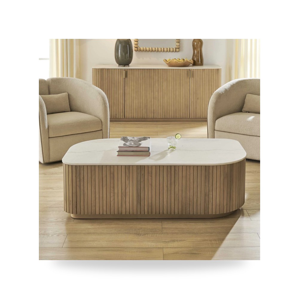 طاولة قهوة لغرفة المعيشة Arik Marble Top أترموست Uttermost