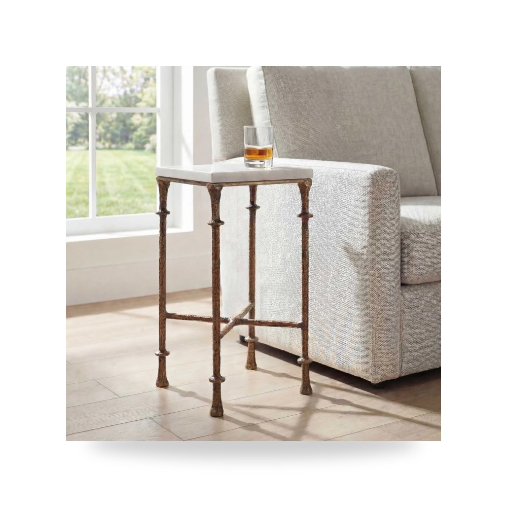 طاولة Penelope Marble Accent أبيض أترموست Uttermost