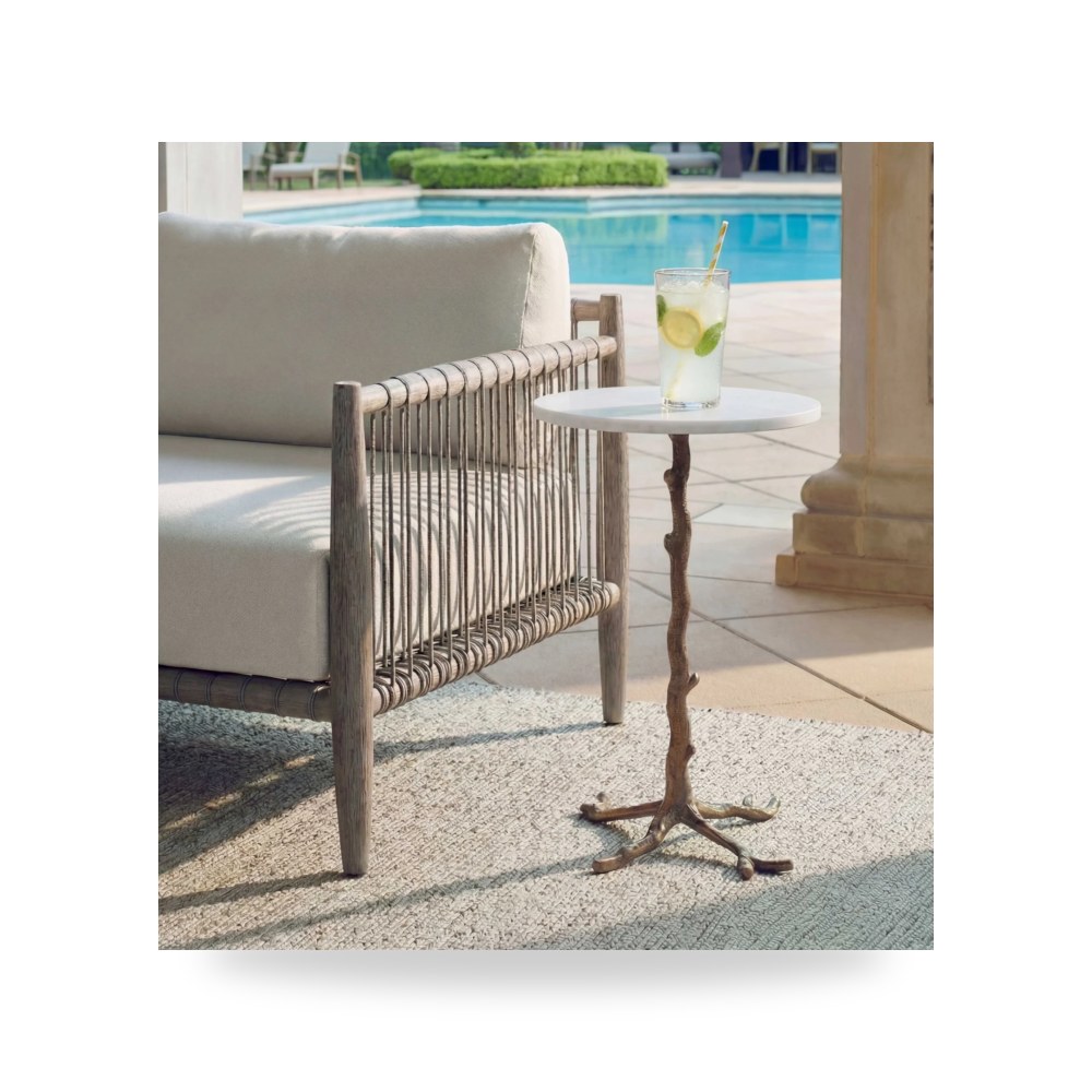 طاولة Calais Marble Accent أبيض أترموست Uttermost
