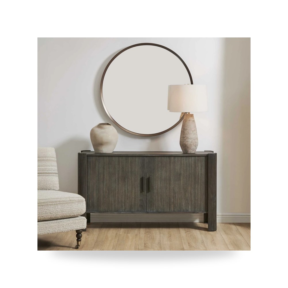 دولاب وخزانة تخزين ببابين لون رمادي داكن Drury 2 Door Uttermost