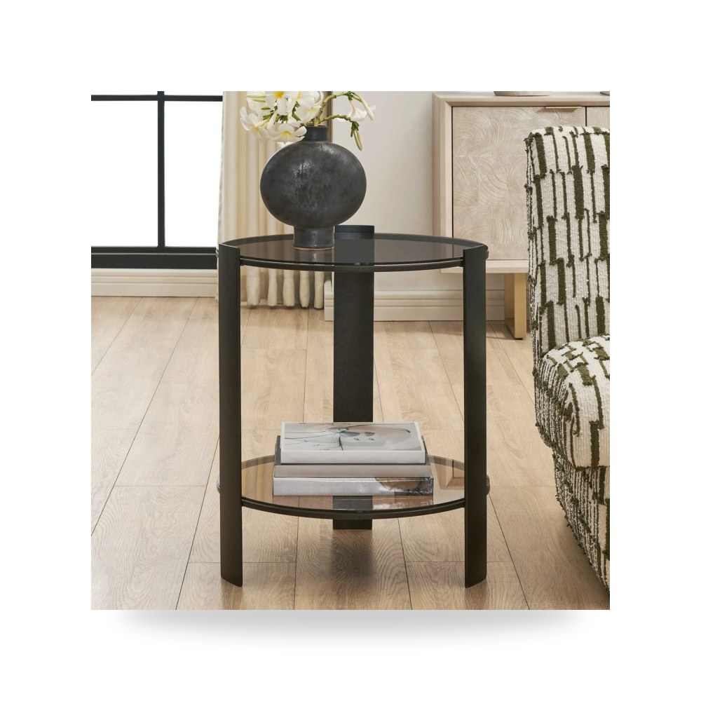 طاولة جانبية زجاج برونزي Hanson Dark من أترموست Uttermost
