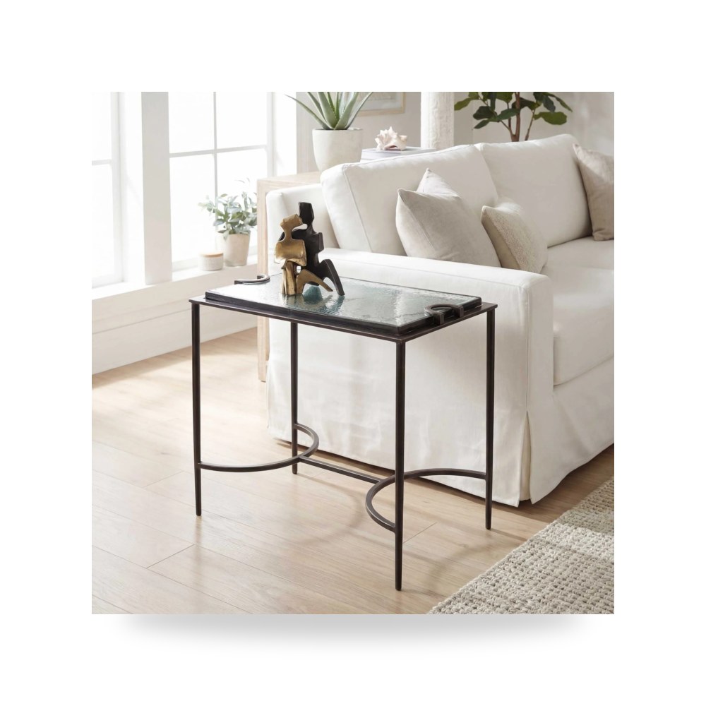 طاولة جانبية زجاج أحمر Eisen أترموست Uttermost