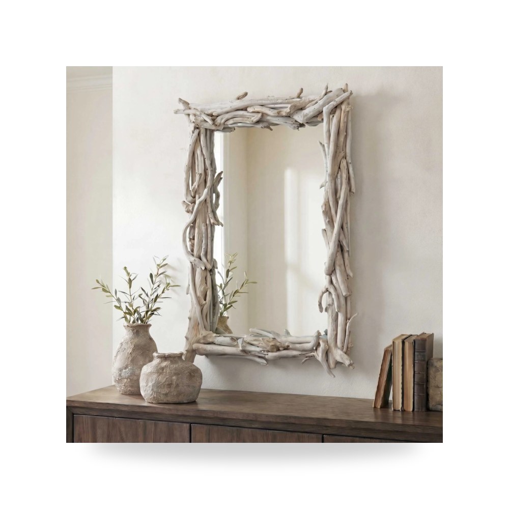 مرآة ديكور Rooted Reflection Bleached Teak روتس موديل 08388-UTT Uttermost