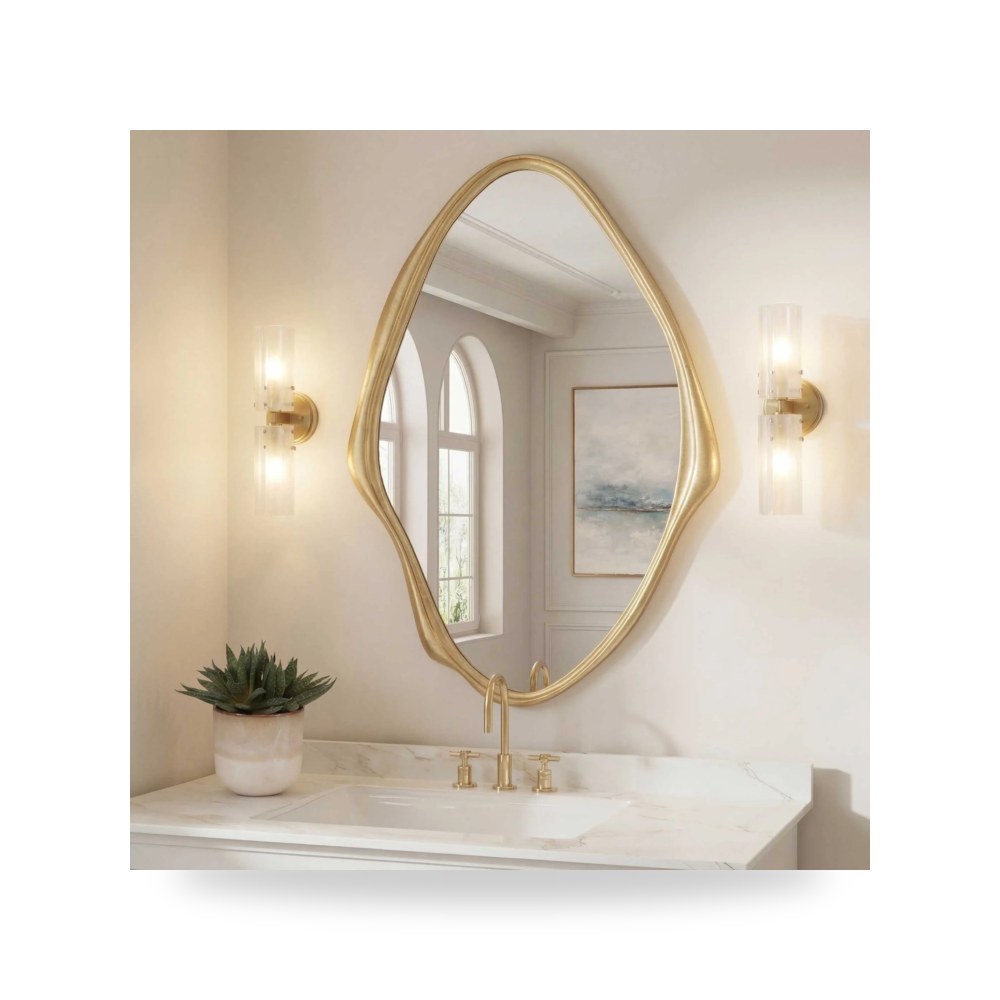 مرآة ديكور Aster Abstract ذهبي Uttermost