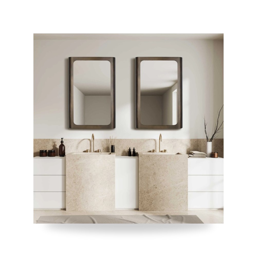 مرآة ديكور Curved Edge Bronze ذهبي Fischer موديل 08327-UTT Uttermost