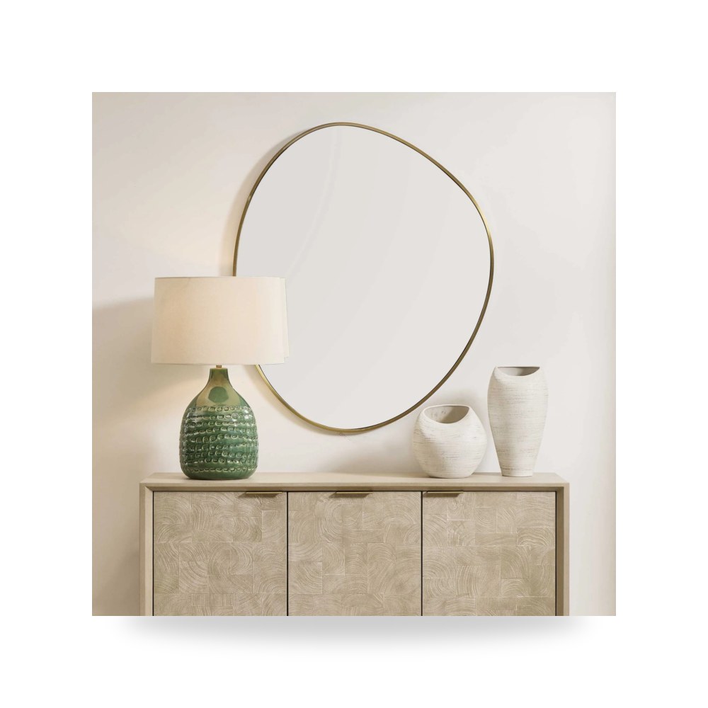مرآة ديكور Distort Antique Brass Uttermost