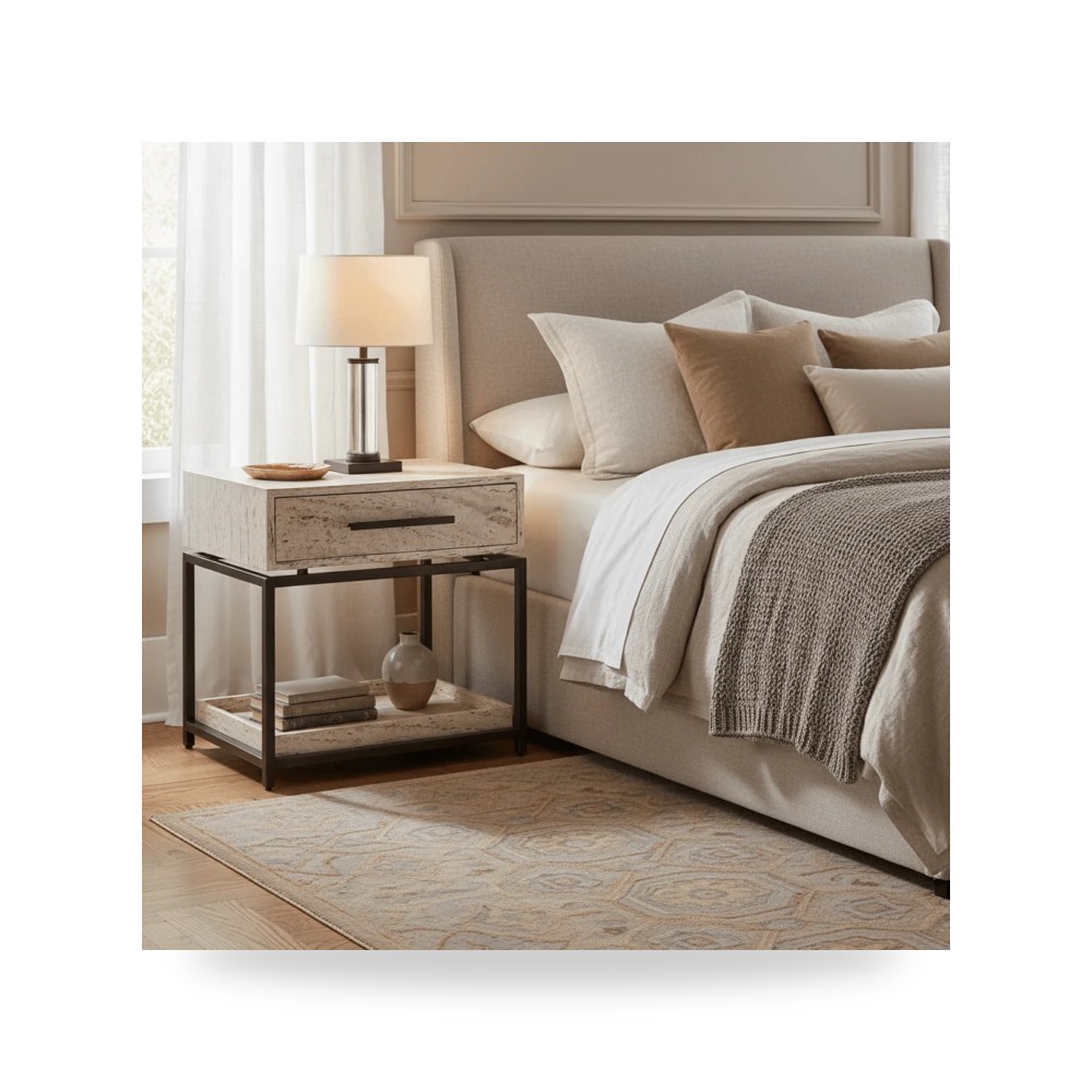 أثاث غرف نوم وأسرّة - كومودينو Dove Universal معتمد - من Universal Furniture
