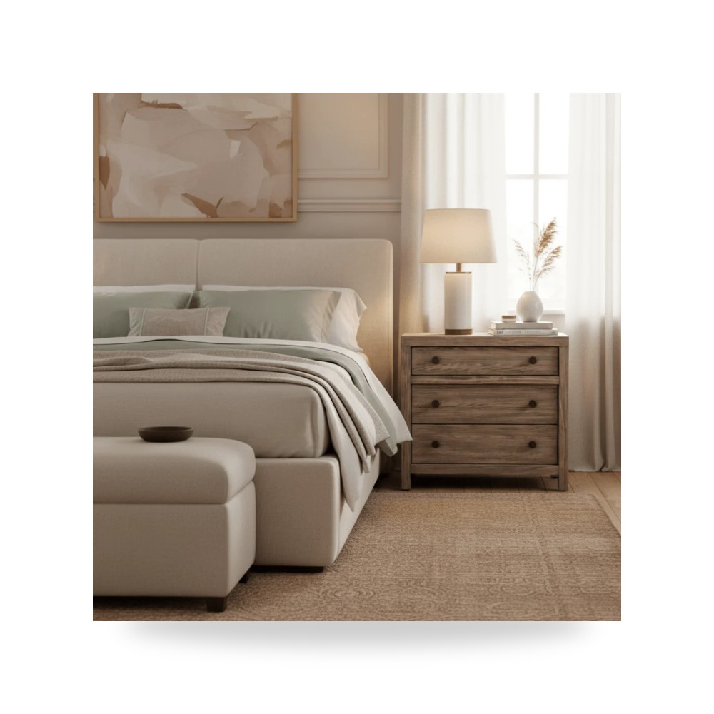 سرير نوم فاخر - كومودينو سرير Universal موديل U462355 - من Universal Furniture