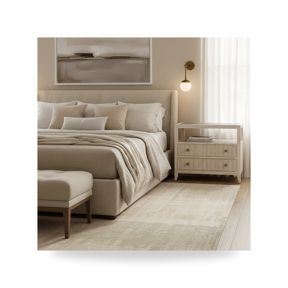 أثاث غرف نوم وأسرّة - كومودينو Carmen Two Drawer - من Universal Furniture - طراز U428356