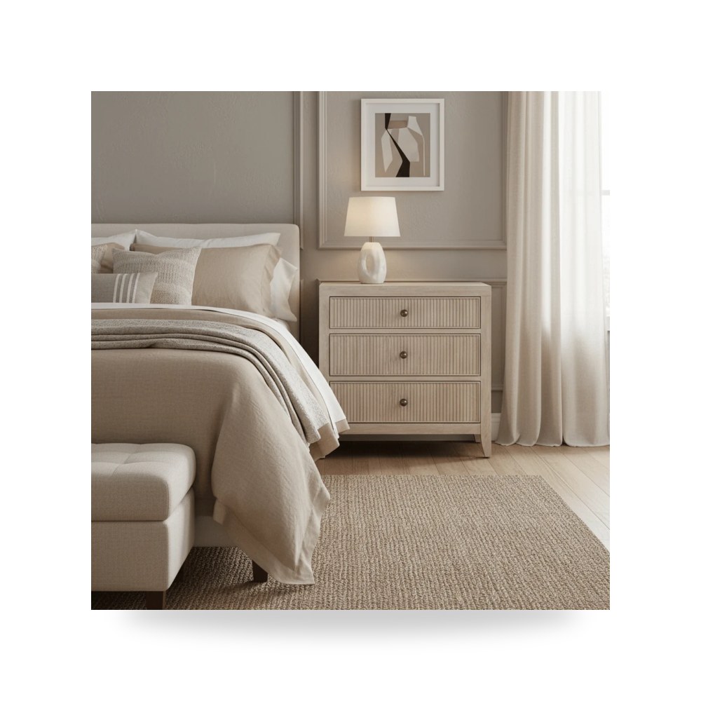أثاث غرف نوم وأسرّة - كومودينو Carmen Three Drawer - من Universal Furniture - طراز U428355