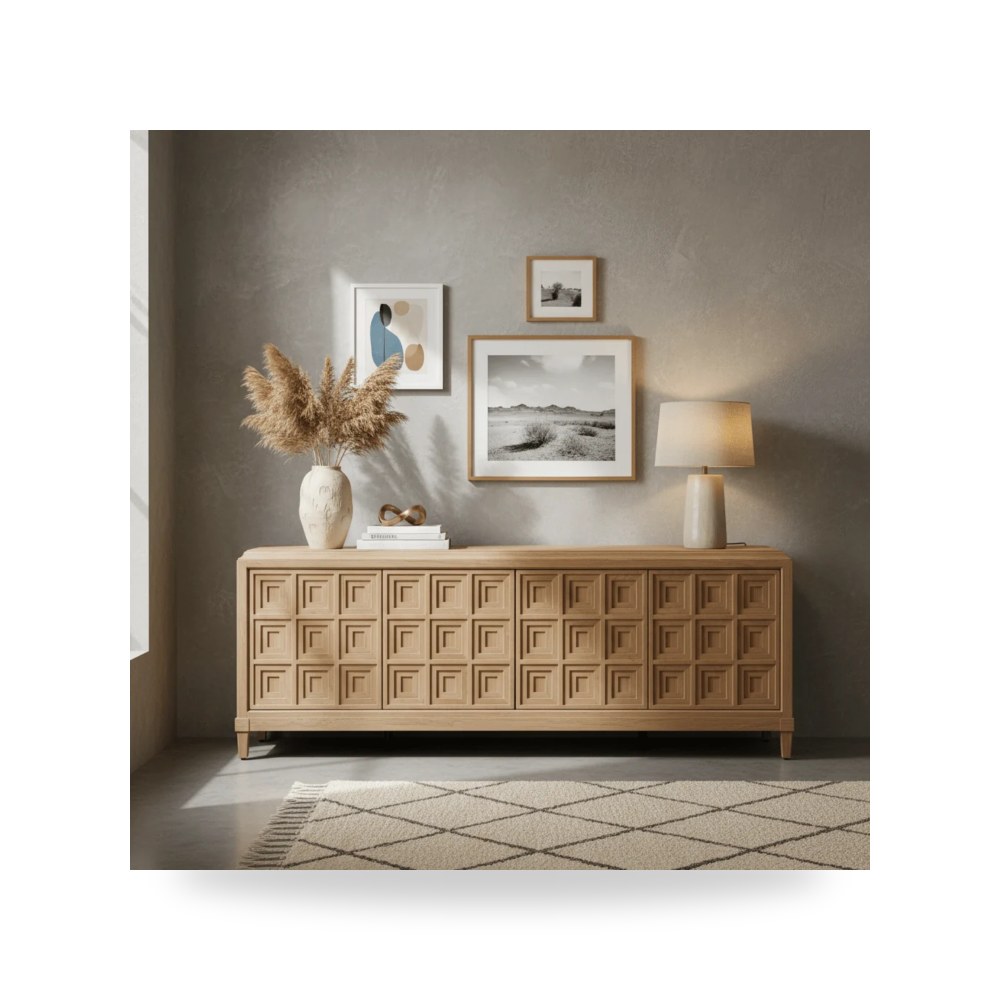 بوف ومسند قدم عثماني - بوفيه كونسول أحمر Universal موديل U400A966 - من Universal Furniture