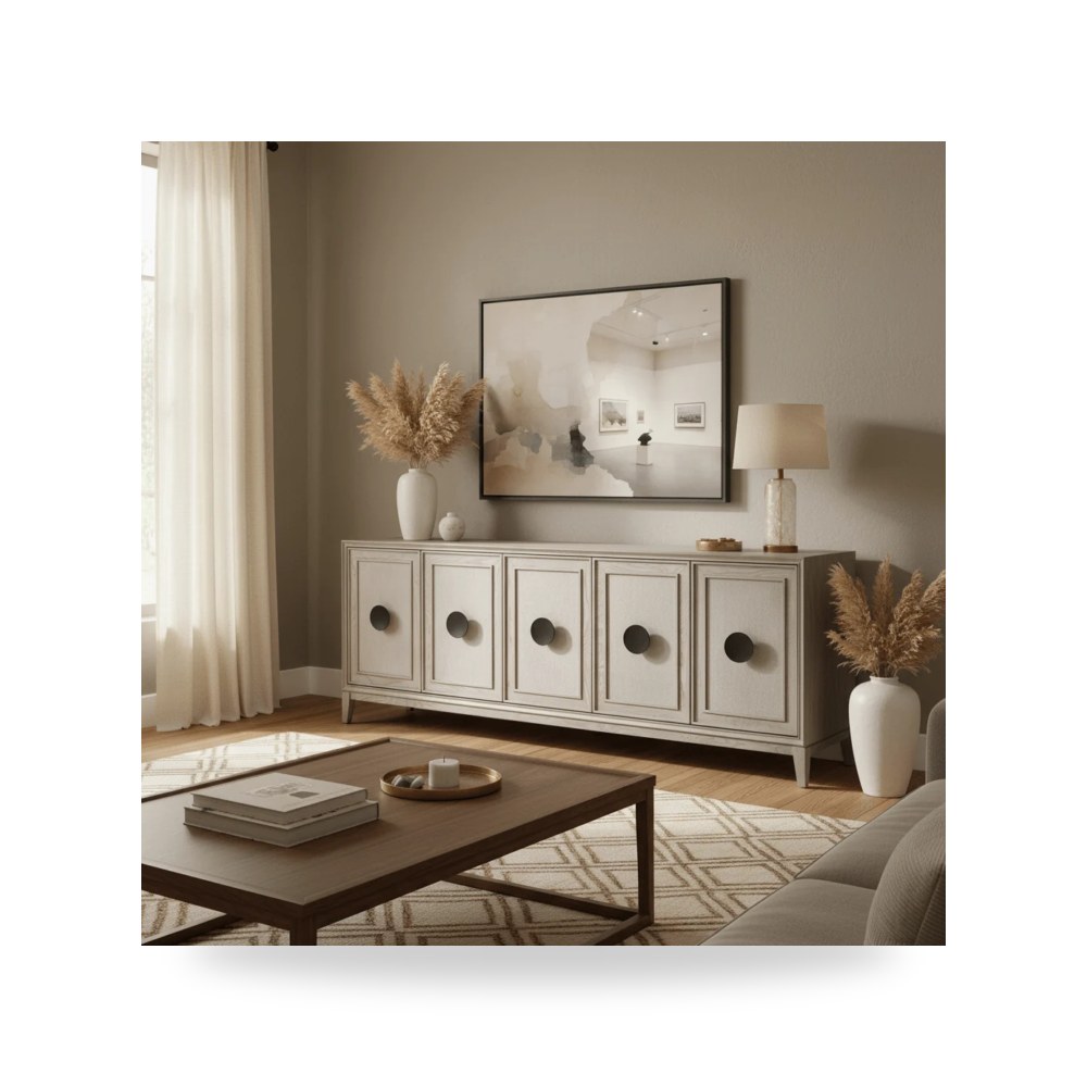 أحمر Entertainment Credenza Universal موديل U301966