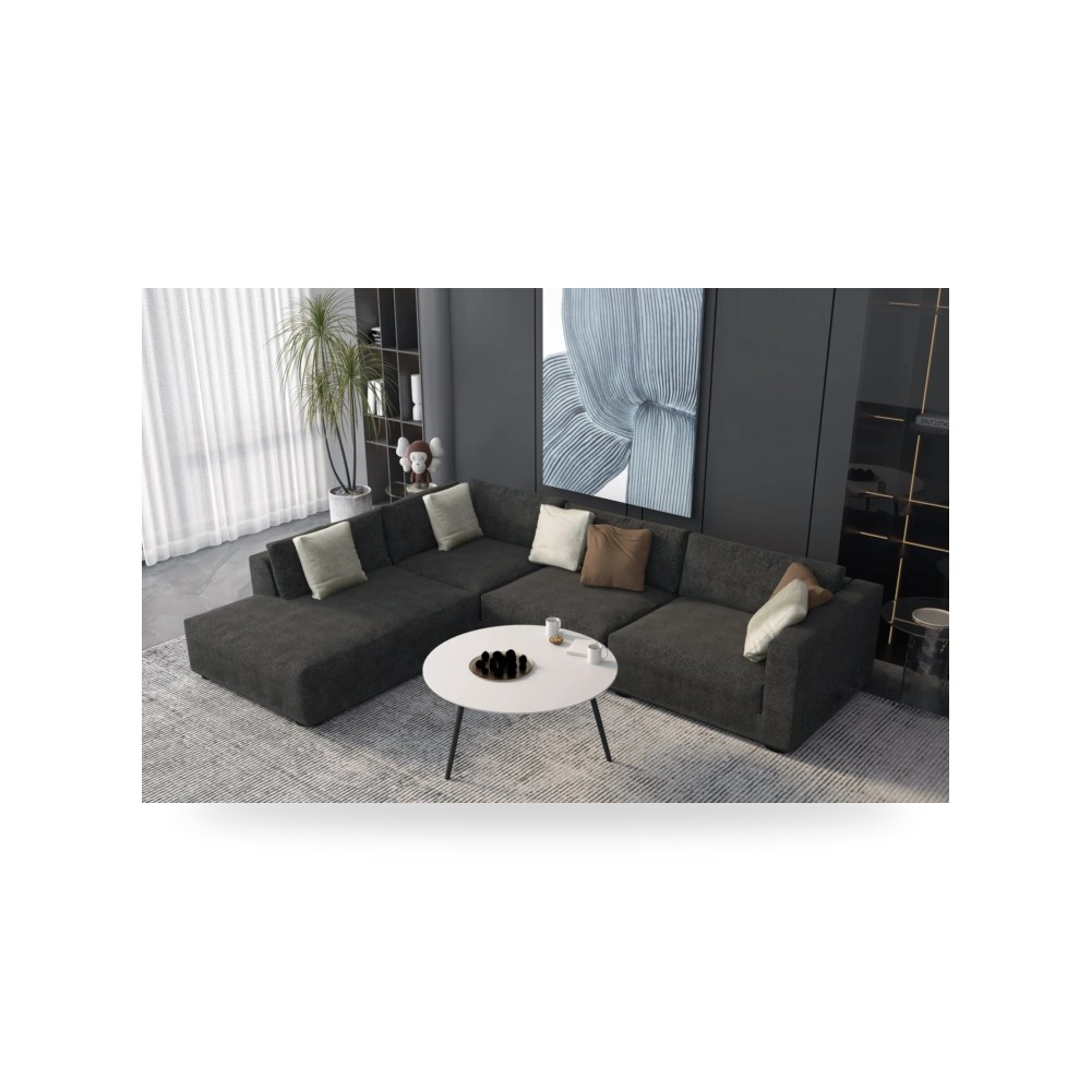 طقم كنب أريكة زاوية مودرن فاخر أوك للأثاث (Oak Furniture)