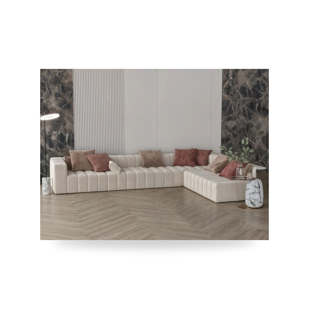 طقم كنب أريكة زاوية مودرن فاخر أوك للأثاث (Oak Furniture)