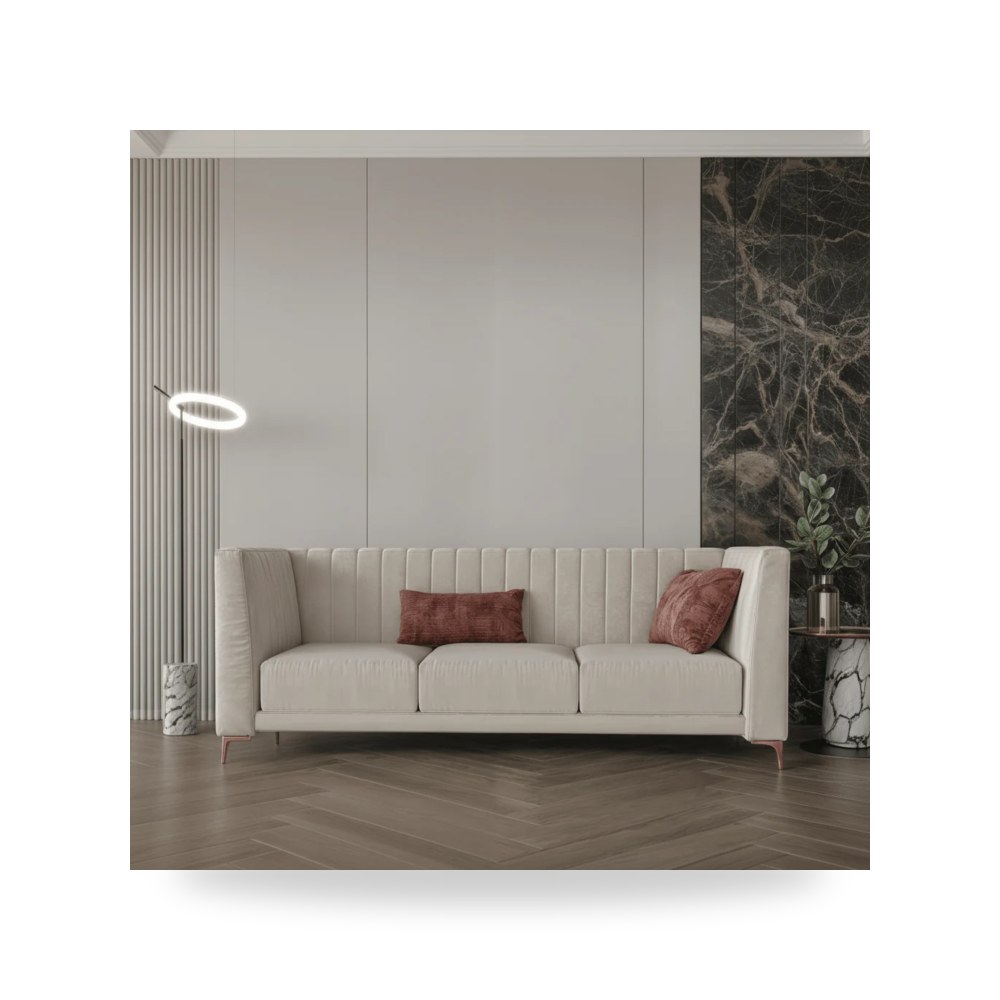أريكة قطيفة بيج 210×82 Oak
