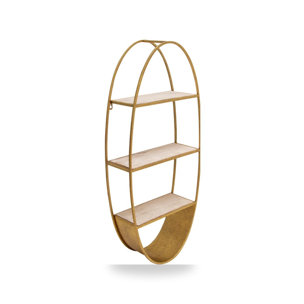 رف خشب أبيض OVAL WOOD - METAL WASH Sagebrook Home