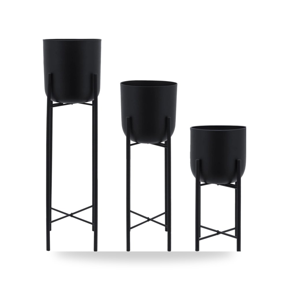 أسود S - 3 METAL PLANTERS سيجبروك هوم Sagebrook Home