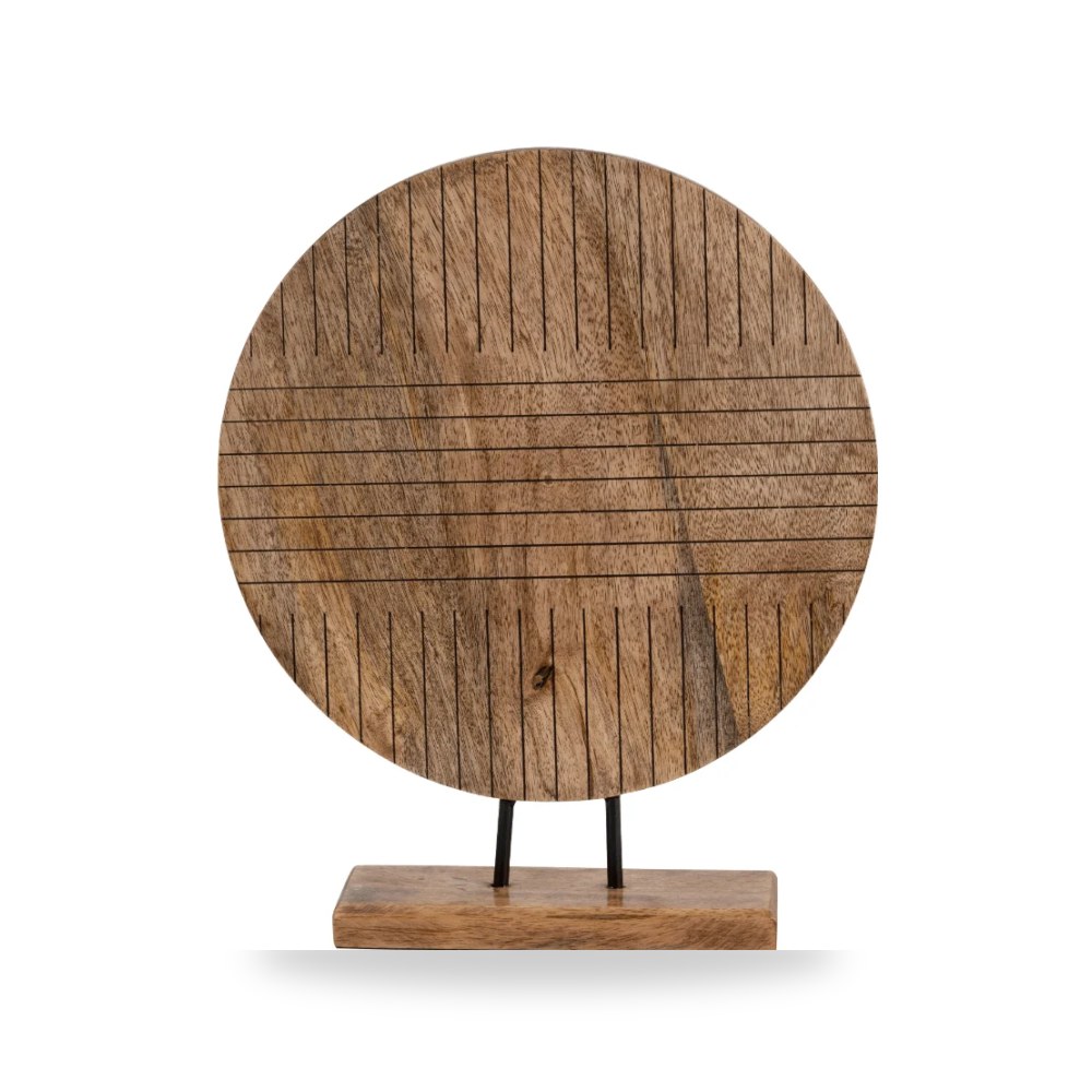 طاولة خشب بني ROUND DECOR, Sagebrook Home