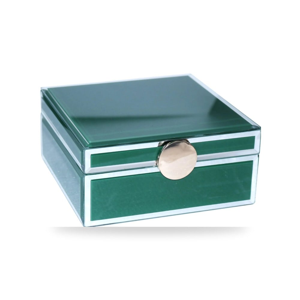 زجاج أخضر Jewelry Box, Sagebrook 7×7 موديل 14826-03 Sagebrook Home