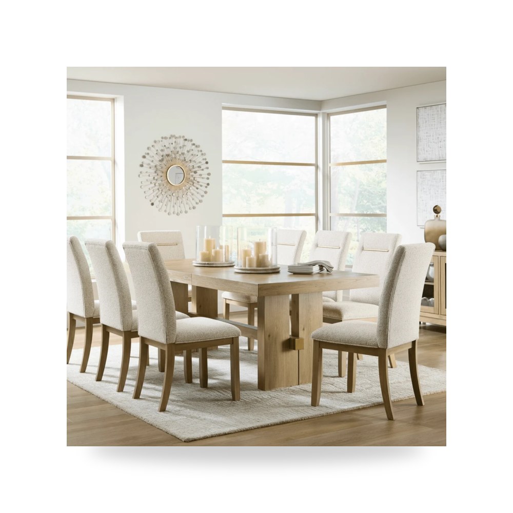 كراسي ومقاعد فاخرة - طاولة Crendlin RECT EXT معتمد - طراز D852-45Set