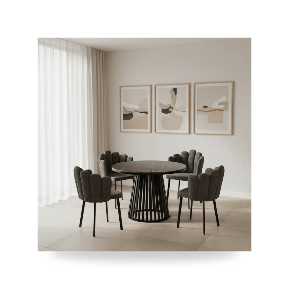 كرسي طعام فاخر - النوع: طقم طاولة طعام موديل AA DT 24C06 4 - من Otath - طراز AA-DT-24C06-4