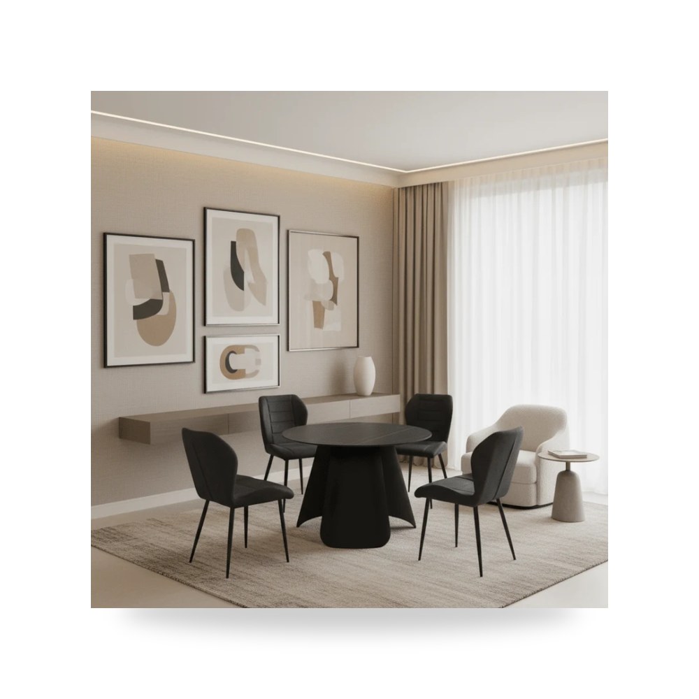 كرسي طعام فاخر - النوع: طقم طاولة طعام موديل AA DT 810 4 - من Otath - طراز AA-DT-810-4