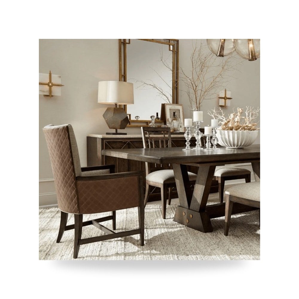 كرسي خشب أحمر Woodwright Racine Arm A.R.T. Furniture