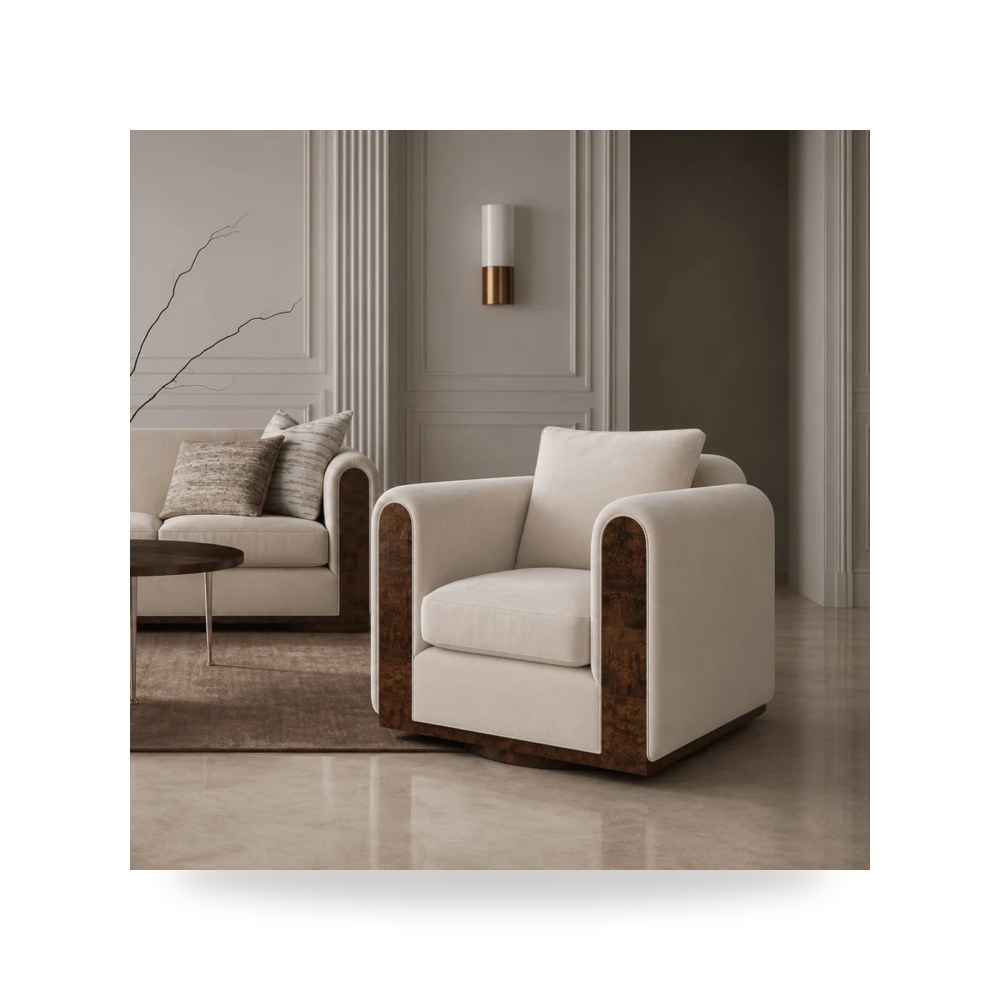 كرسي جلوس بتصميم أنيق - كرسي Caracole Upholstery Dimitri - طراز UPH-022-031-A