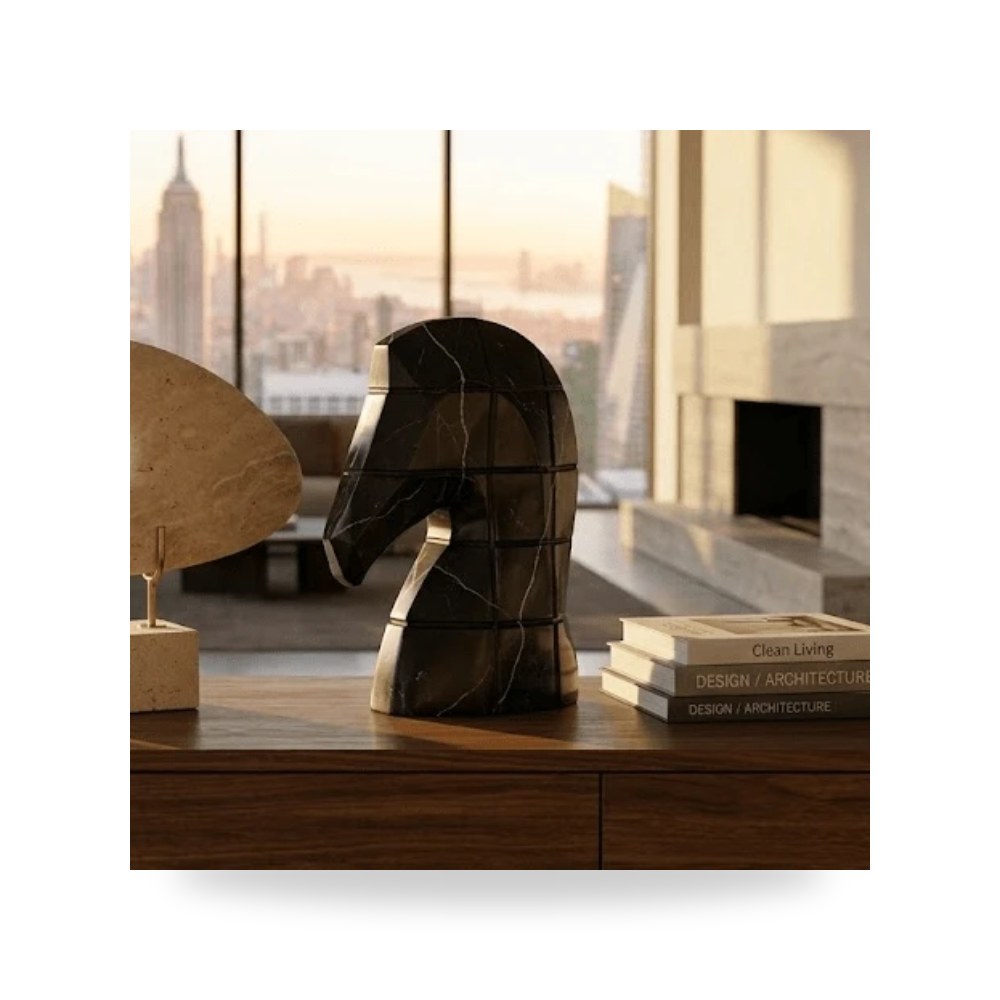 أسود HORSE SCULPTURE أترموست Uttermost