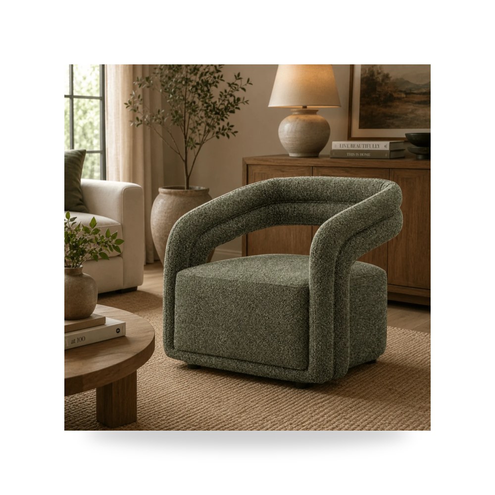 كرسي بذراعين فاخر - Helix Accent Chair - طراز R0802-A0001