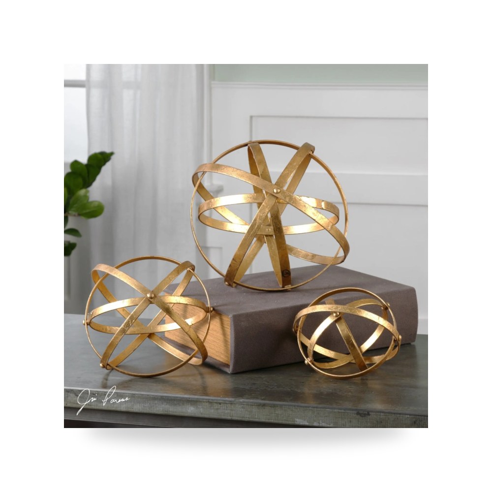 مرآة ديكور جدارية إكسسوار ديكور طاولة ذهبي Uttermost