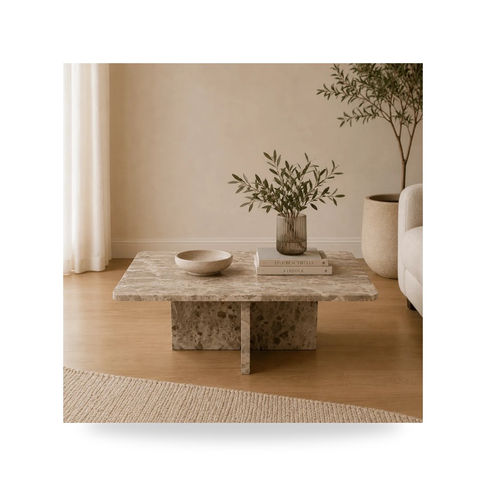 طاولة قهوة بني MARBLE, KD Sagebrook Home موديل 18603