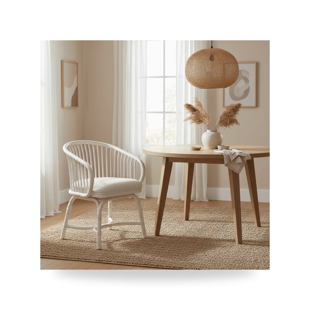 كرسي طعام فاخر - Aruba Rattan Dining Chair - من Universal Furniture - طراز U033D637