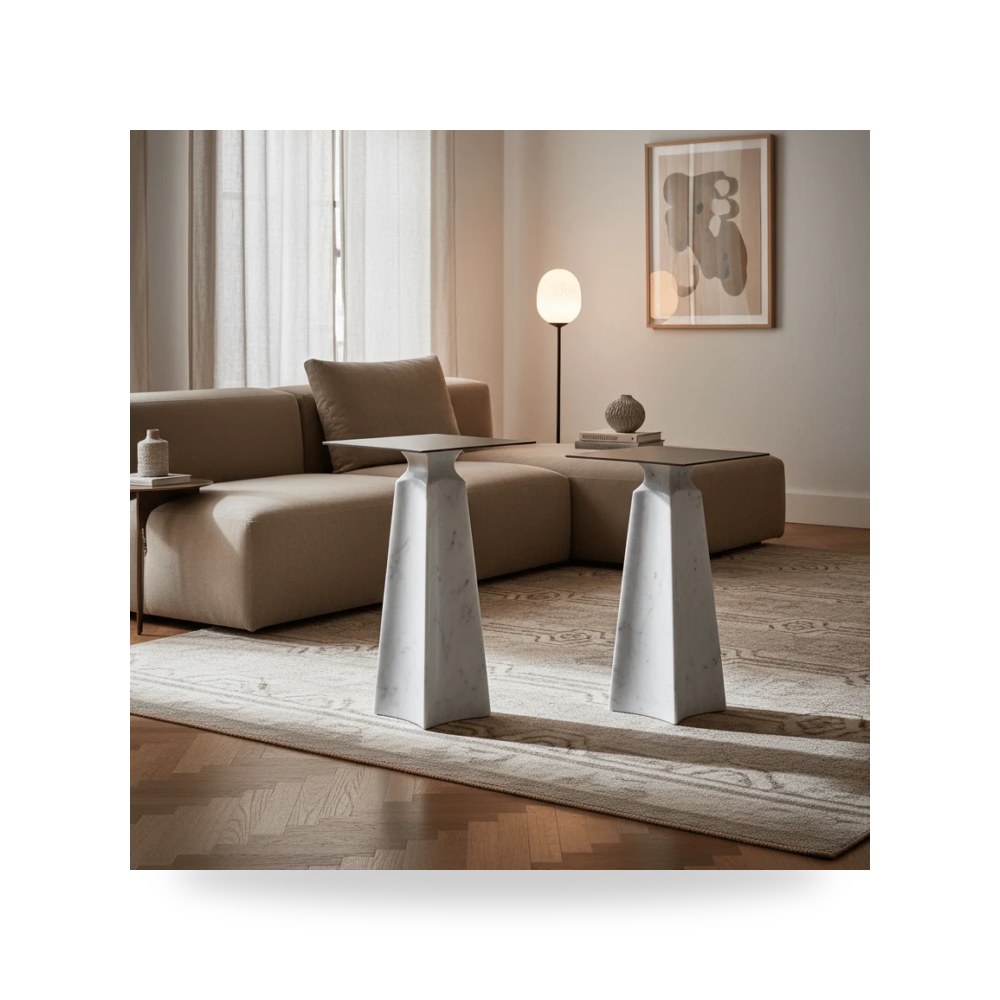 طاولة جانبية خدمة Figuration wMarble Base موديل U119817D1 Universal
