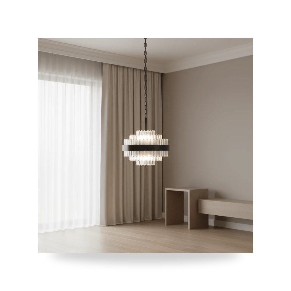 ثريا معلقة فاخرة - Echelon Chandelier - طراز GDD01637-GLC - مقاس
