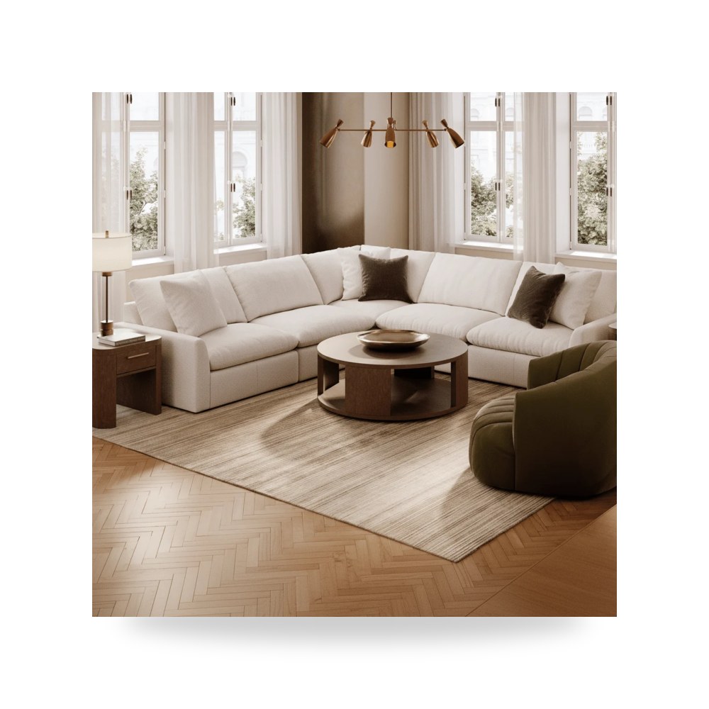 كنب زاوية أريكة مقطعية أبيض آشلي Ashley Furniture موديل 77411S4