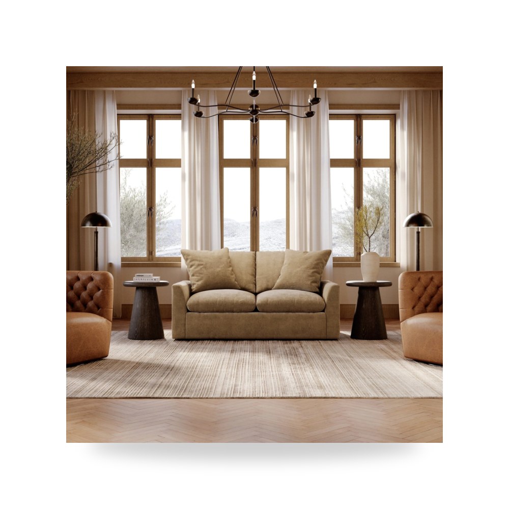 كراسي ومقاعد فاخرة - أريكة مقعدين أبيض Whitehaven - طراز 7741035