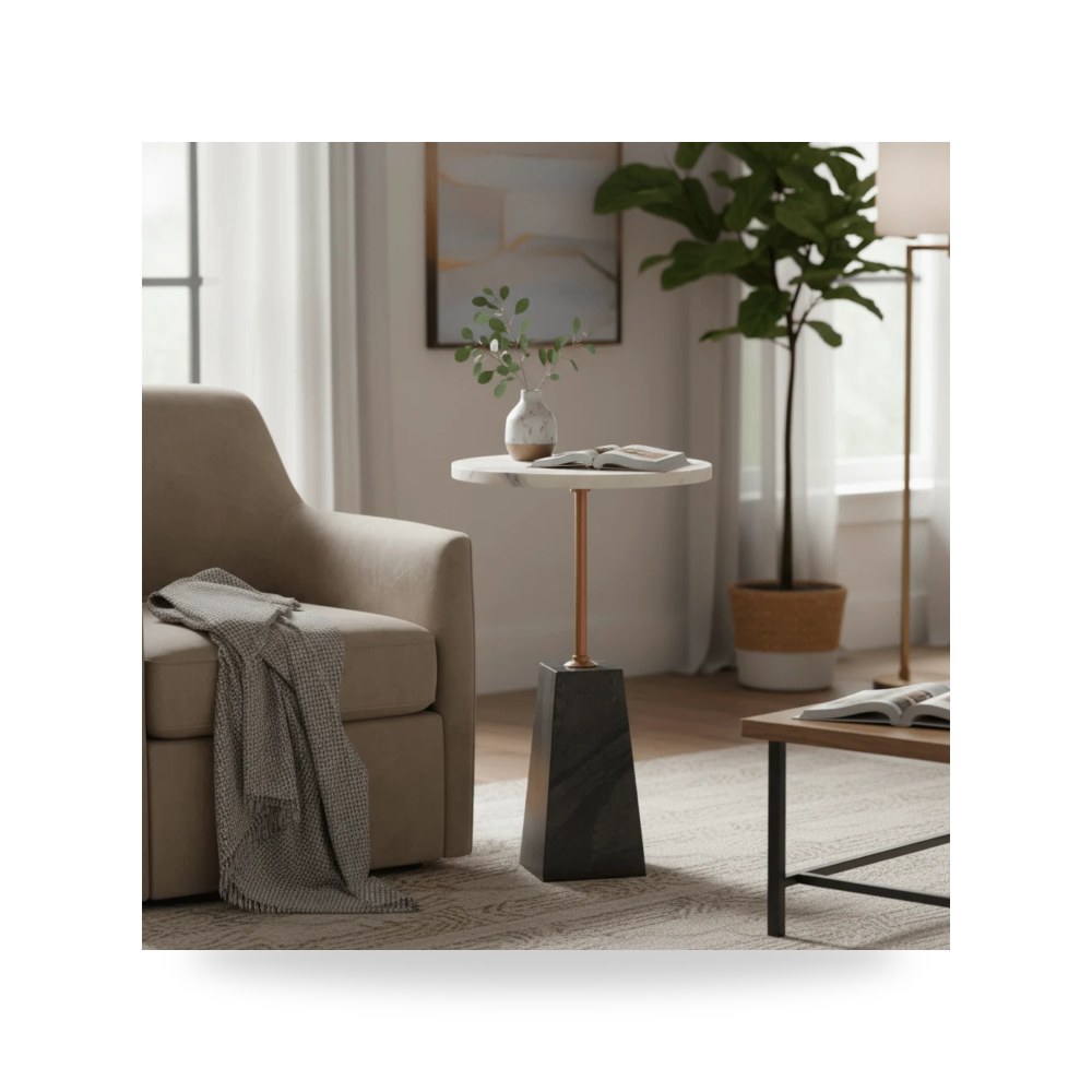 طاولة جانبية أبيض Dawn KIT Moes موديل GZ-1021-18-KIT Moe's Home