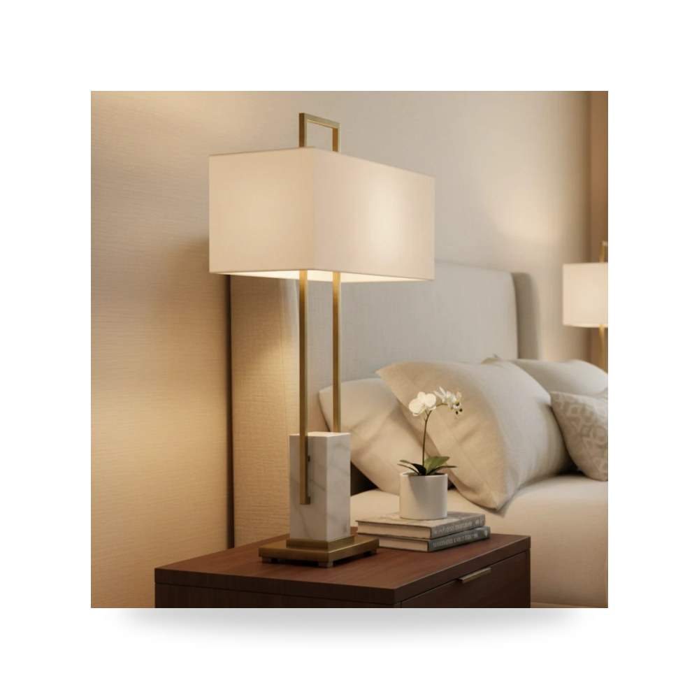 مصباح طاولة أبيض Marble أترموست Uttermost