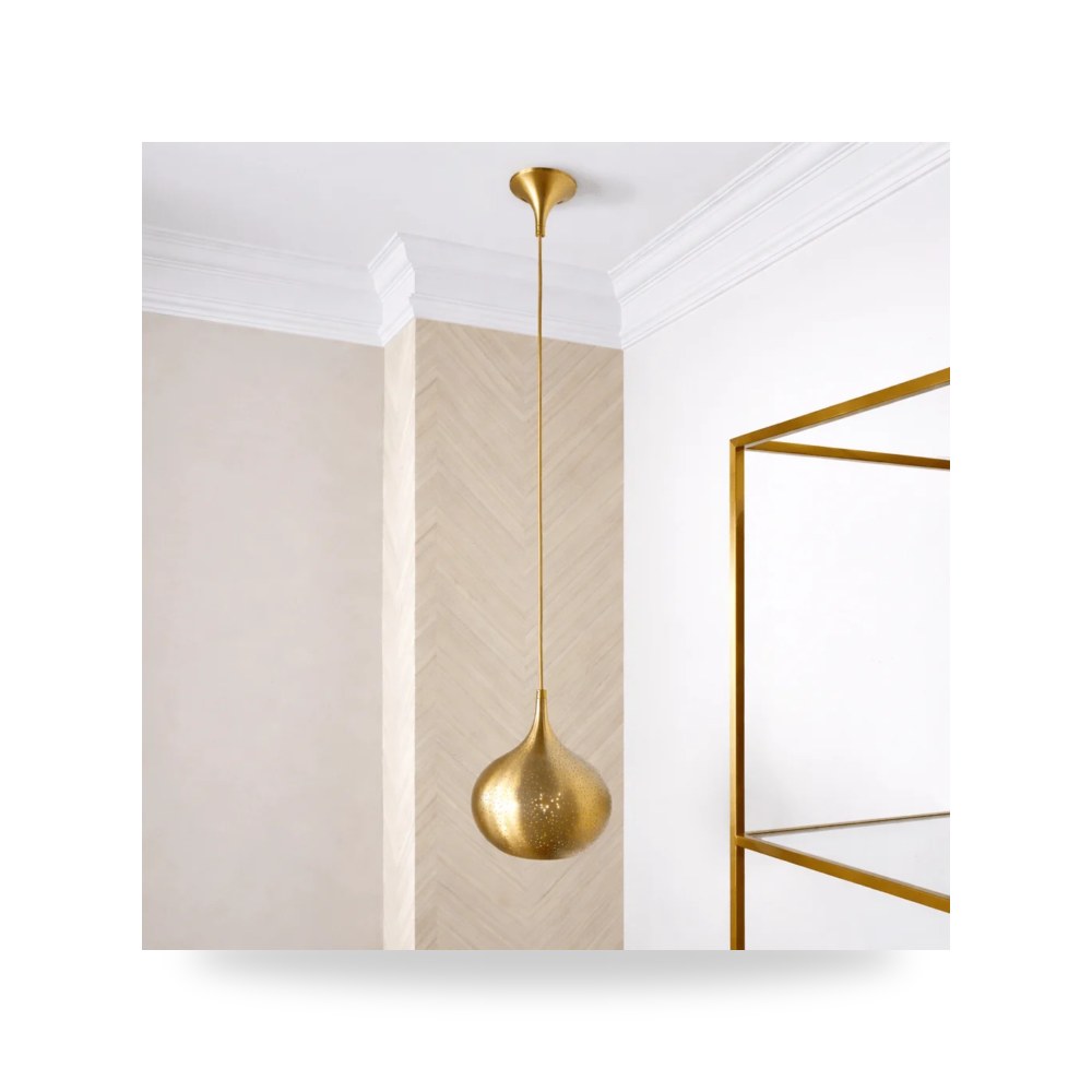 مصباح إضاءة متدلي - Golden Onion Pendant - من Uttermost - طراز R21556-UTT - مقاس 30.48 cm