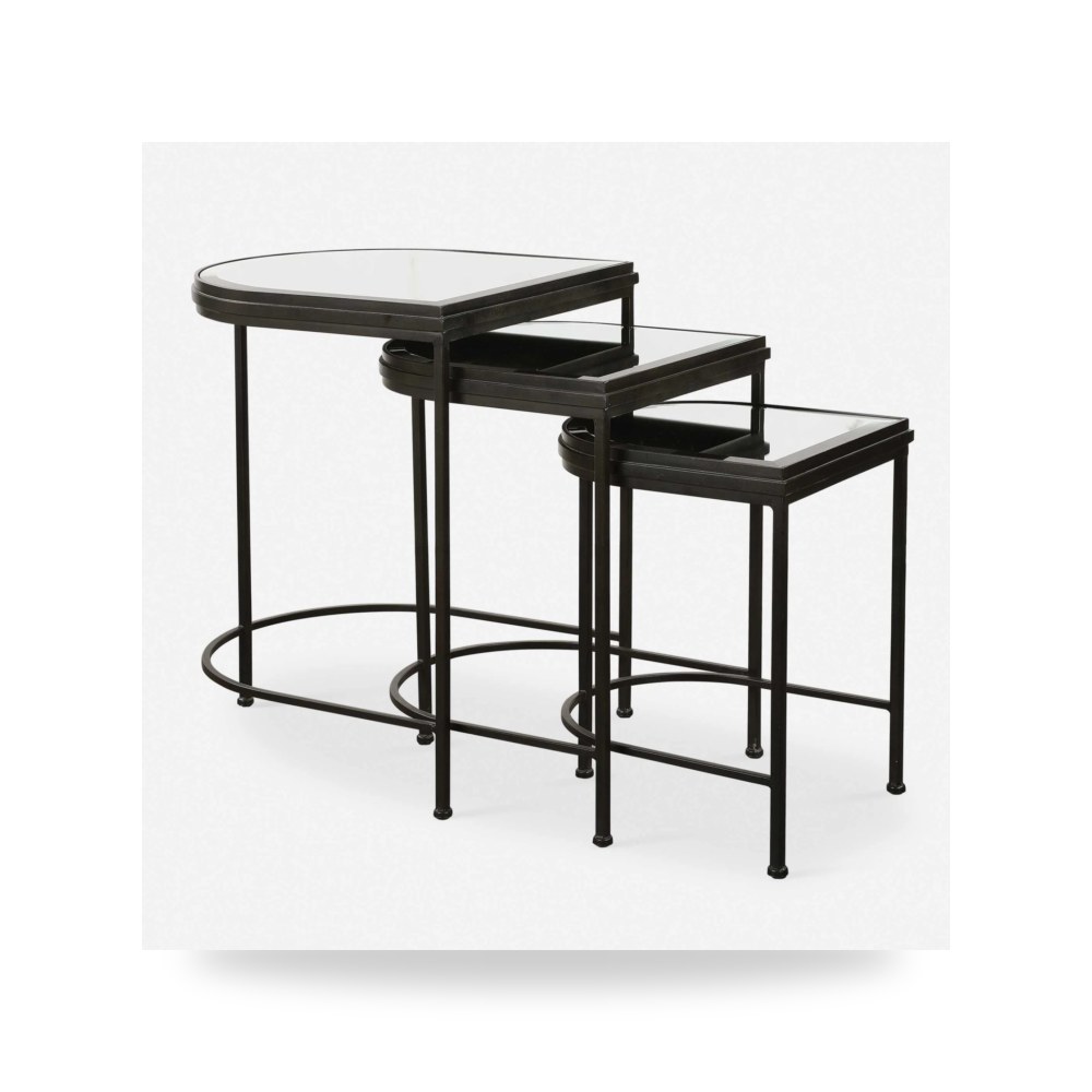 طقم طاولات متداخلة India , S - 3 أسود أترموست Uttermost