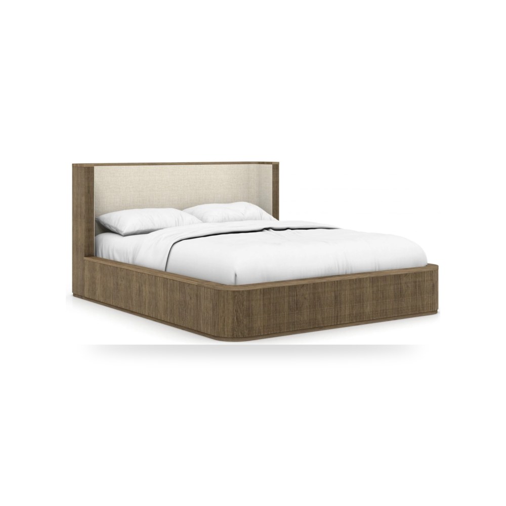 سرير نوم فاخر - سرير بلوط بني معتمد - طراز R1705-B0001BED