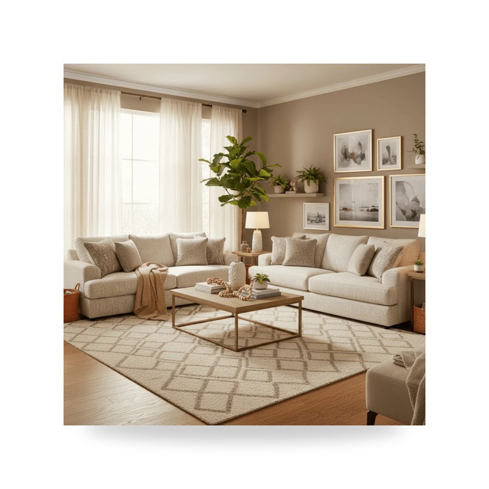 طقم كنب غرفة معيشة آشلي Ashley Furniture موديل W28671 موديل W28671-XLSofaSet Ashley