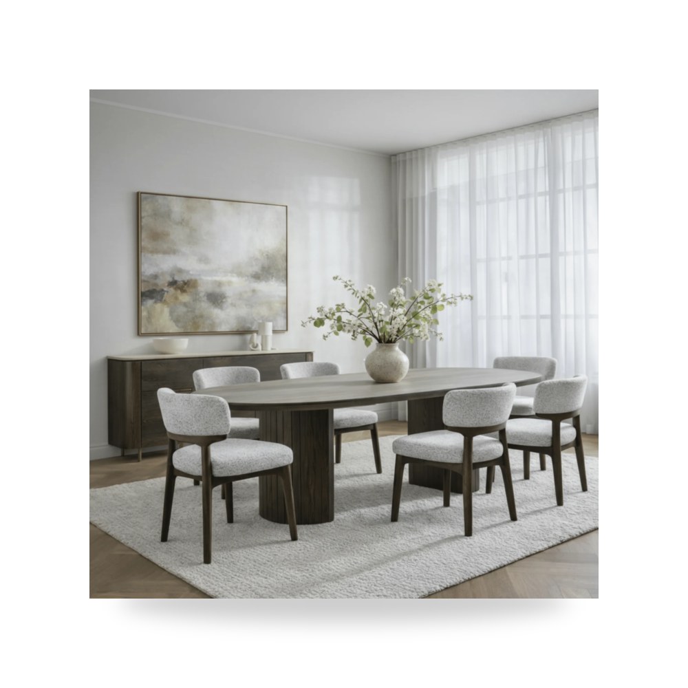 كرسي طعام فاخر - طاولة طعام موديل R2165 D2405 - طراز R2165-D2405-200-Kit
